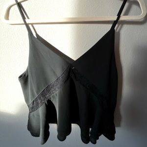 lace cutout blouse tank
